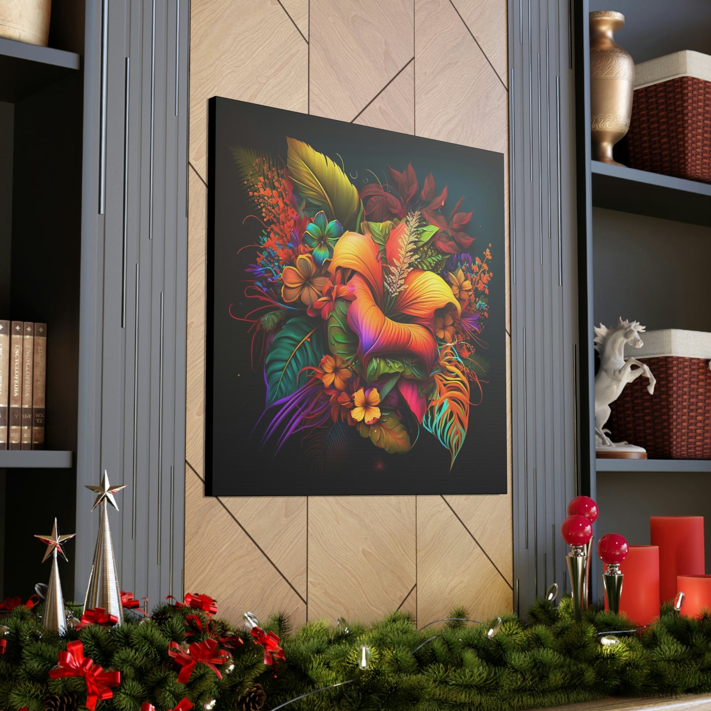 Polynesian Flowers Canvas Gallery Wraps
