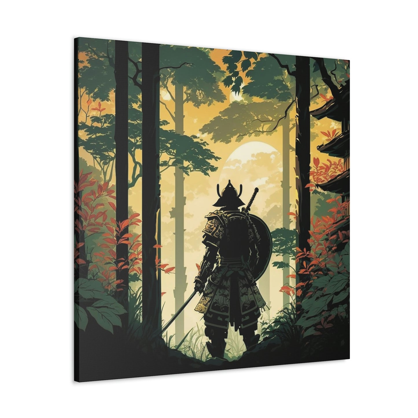 Temple Samurai Canvas Gallery Wraps
