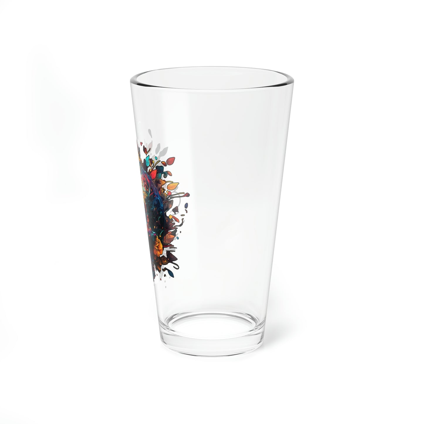Blue Sugar Skull Mixing Glass, 16oz