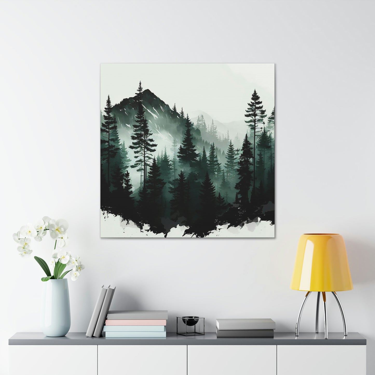 Misty Mountain Watercolor