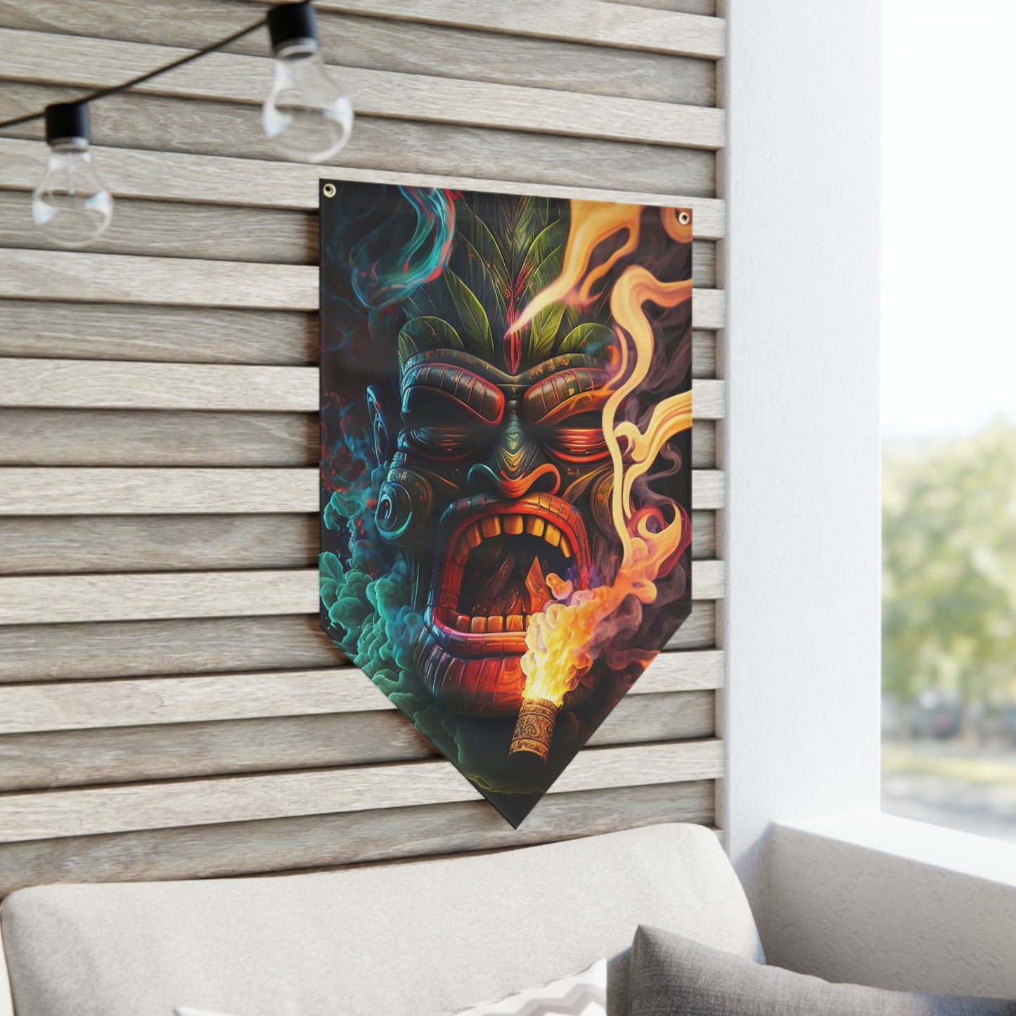 Possessed by Smoke Tiki Pennant Banner