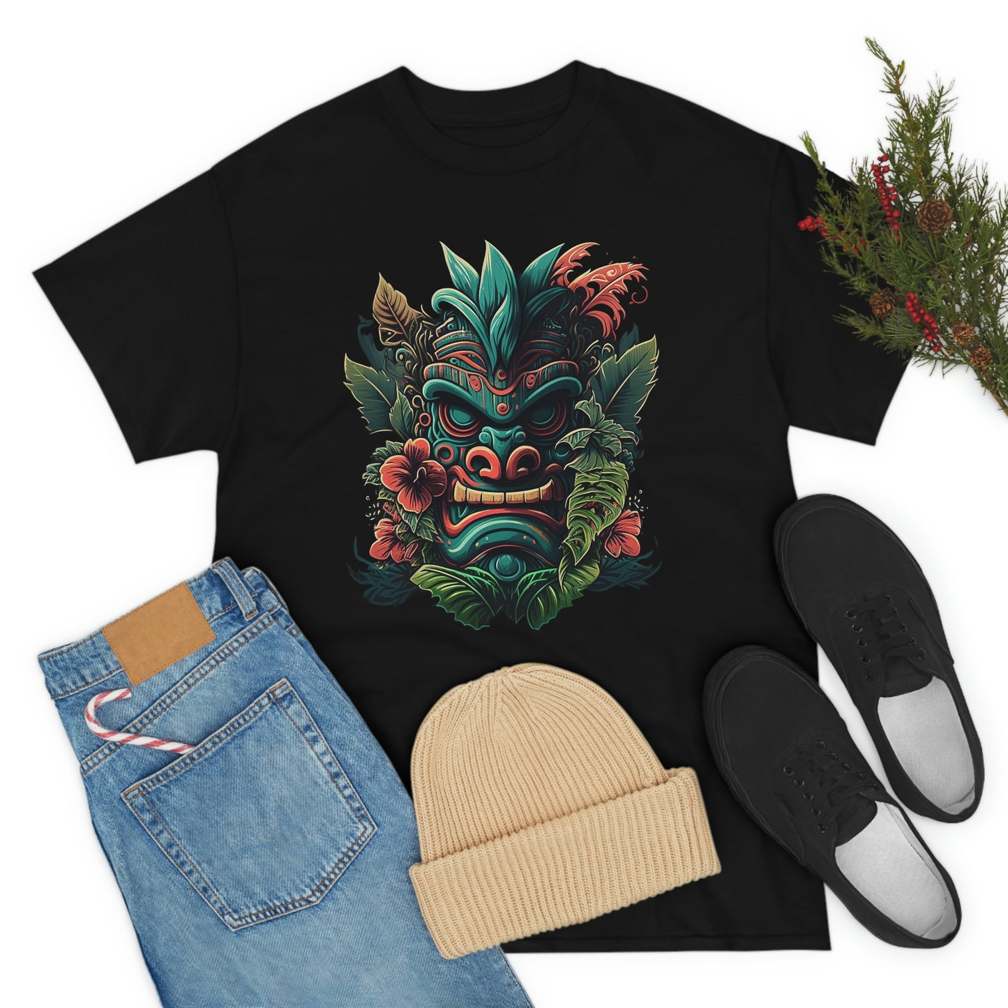 Green Tiki Unisex Heavy Cotton Tee