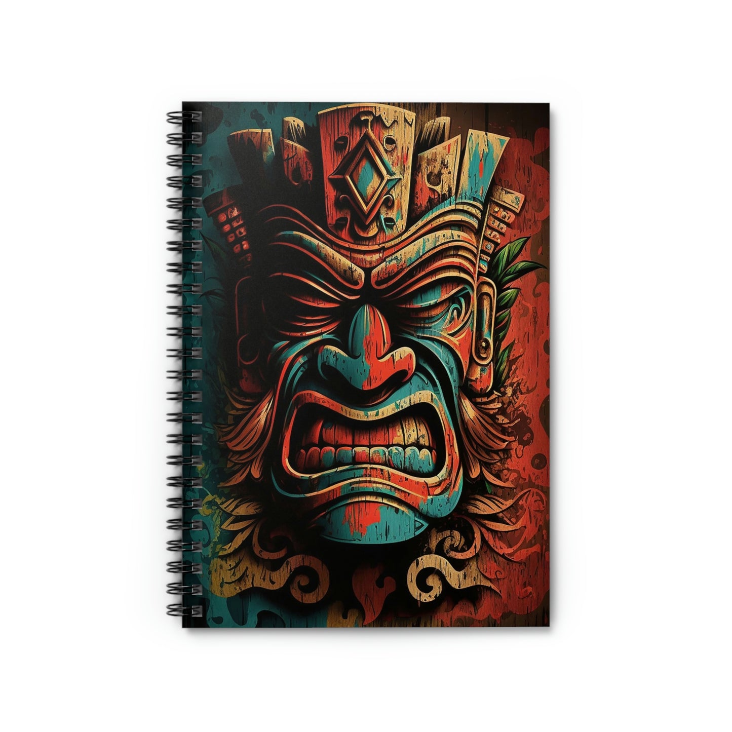 Angry Tiki Spiral Notebook - Ruled Line