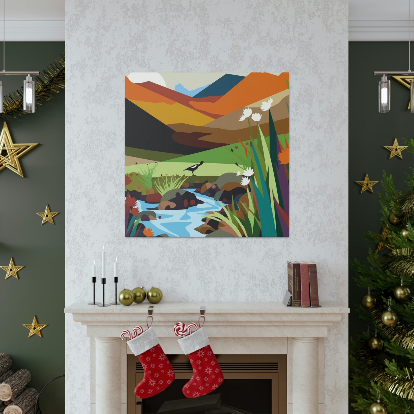 Mountain River Canvas Gallery Wraps