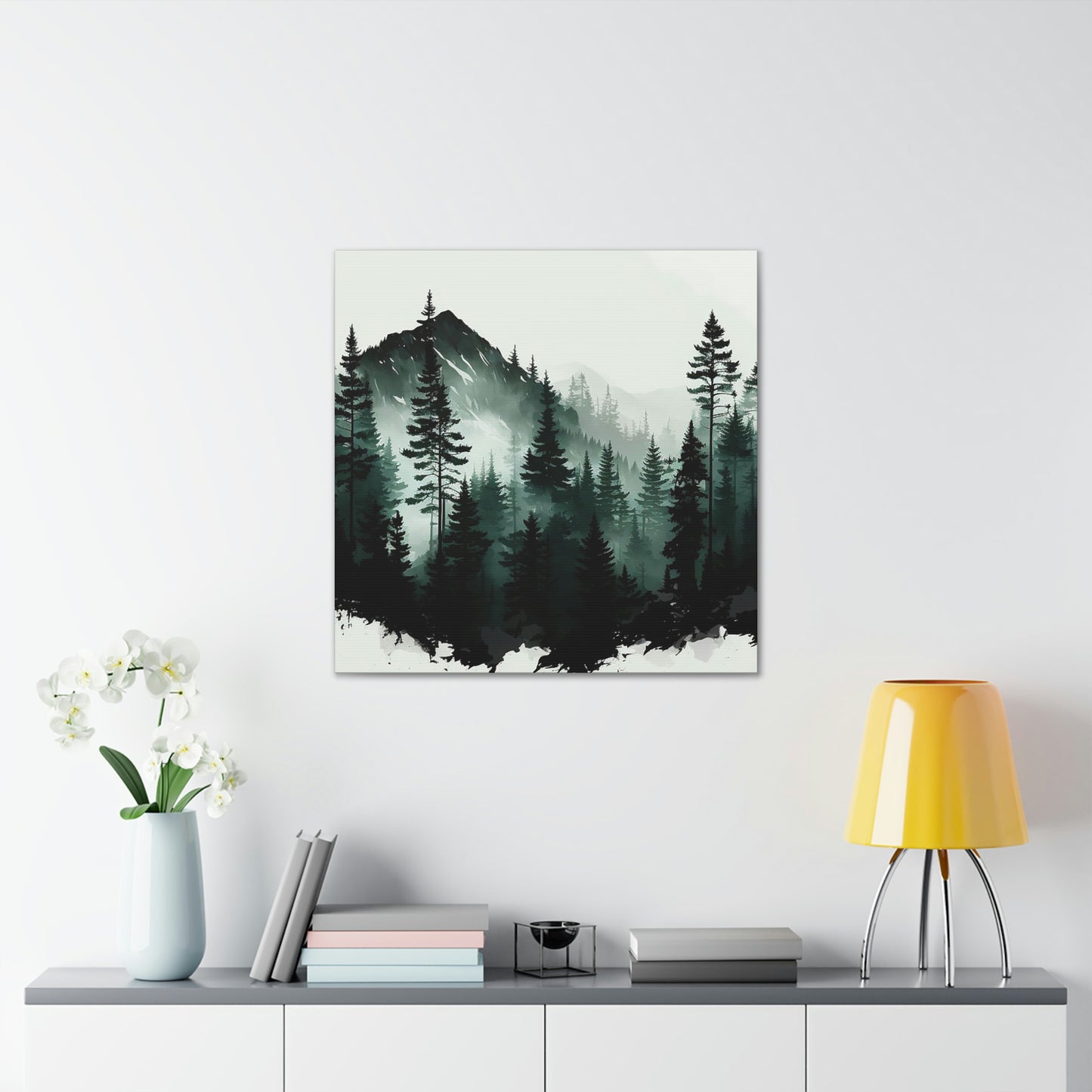 Misty Mountain Watercolor