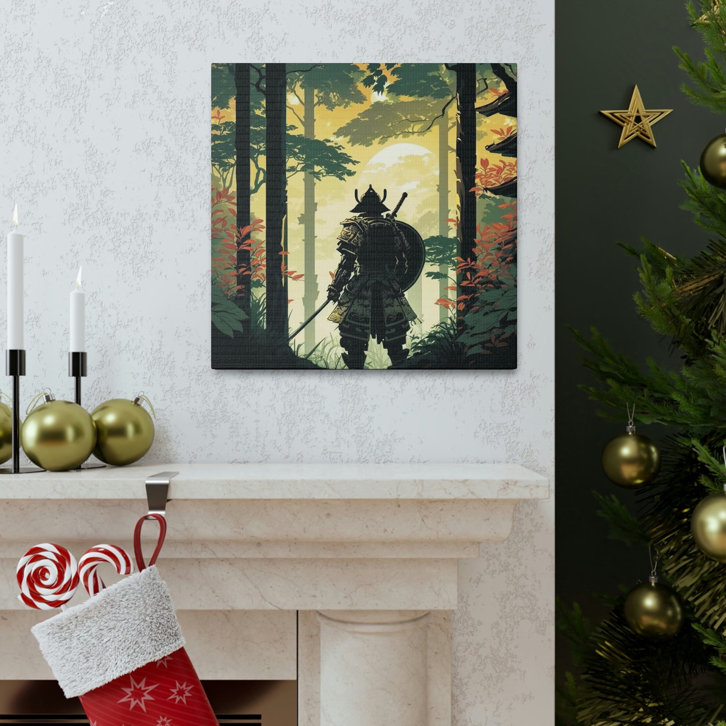 Temple Samurai Canvas Gallery Wraps