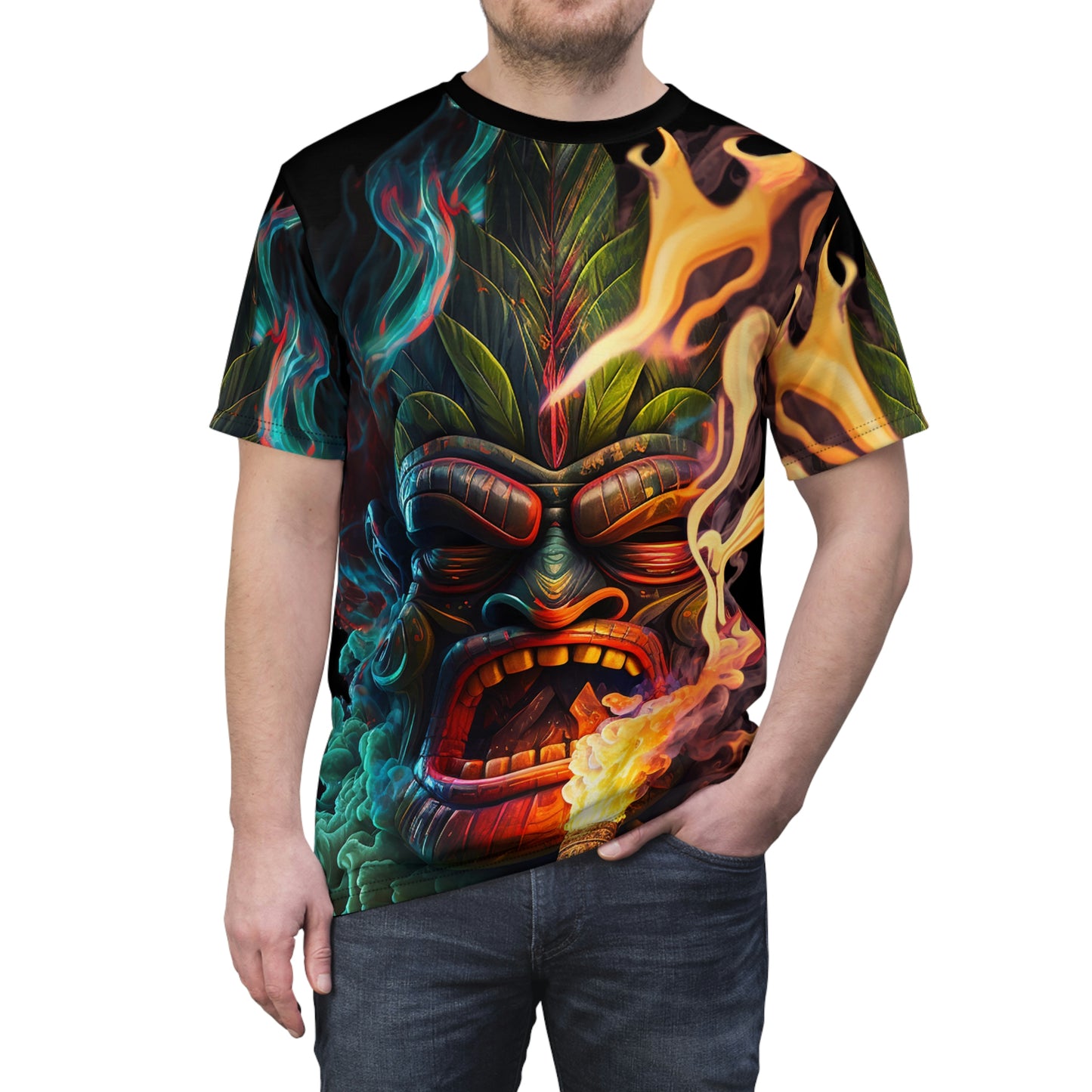 Possessed by Smoke Tiki Unisex Cut & Sew Tee