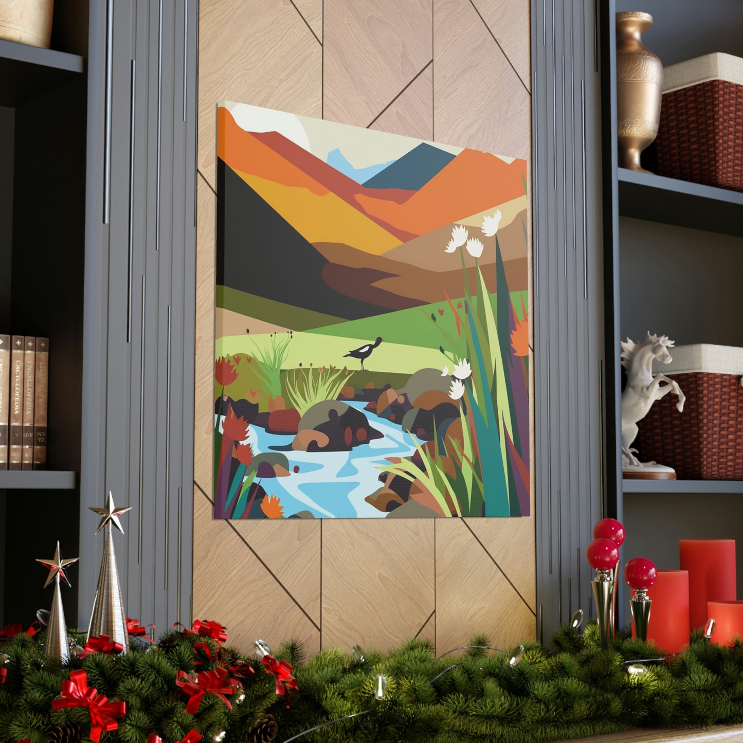 Mountain River Canvas Gallery Wraps
