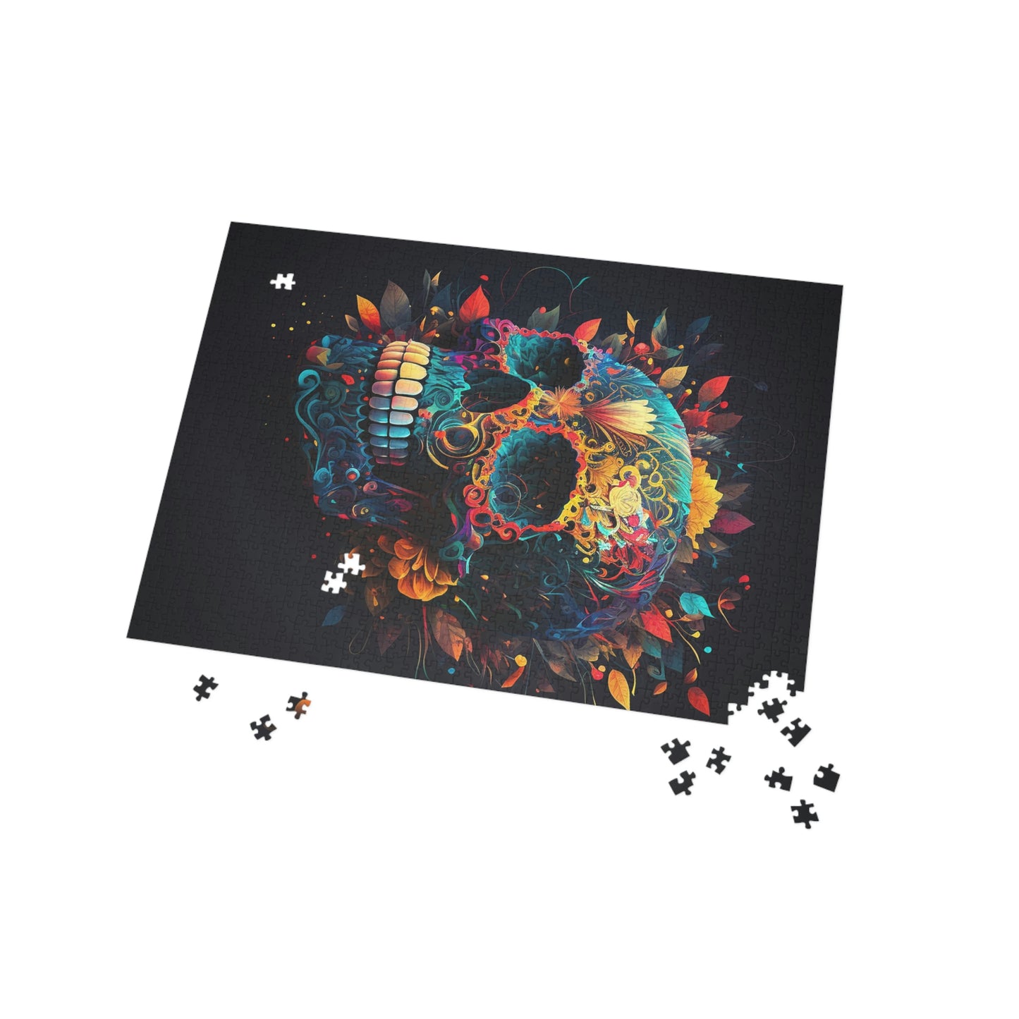 Blue Sugar Skull Puzzle (96, 252, 500, 1000-Piece)