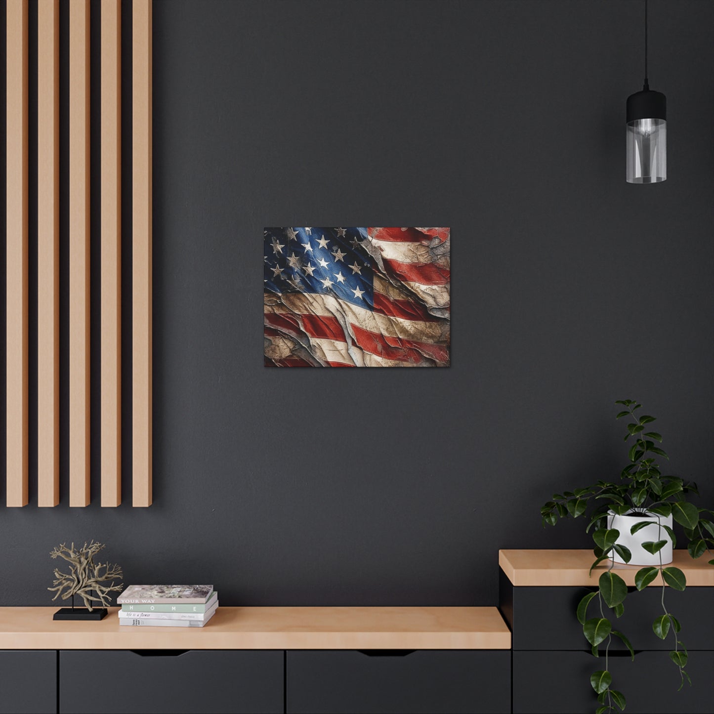 American Flag Distressed Canvas Gallery Wraps