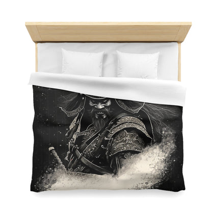 Bearded Samurai Microfiber Duvet Cover