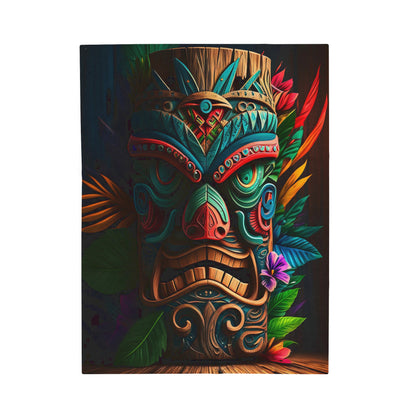 Tiki Idol Velveteen Plush Blanket