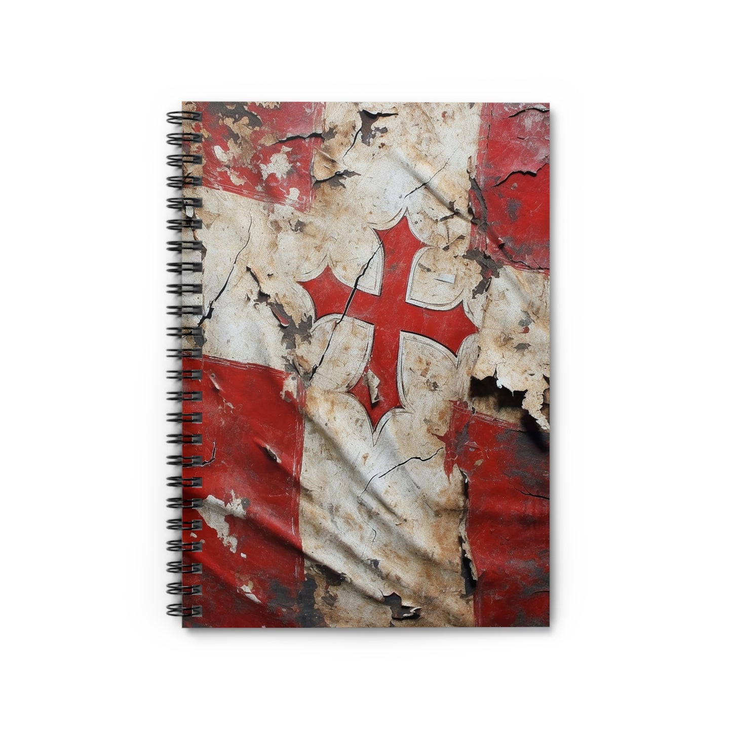 Templar Cross Spiral Notebook - Ruled Line