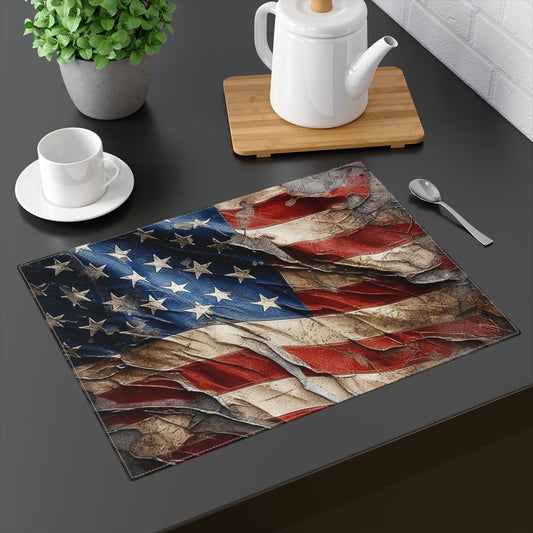 Distressed American Flag Placemat, 1pc