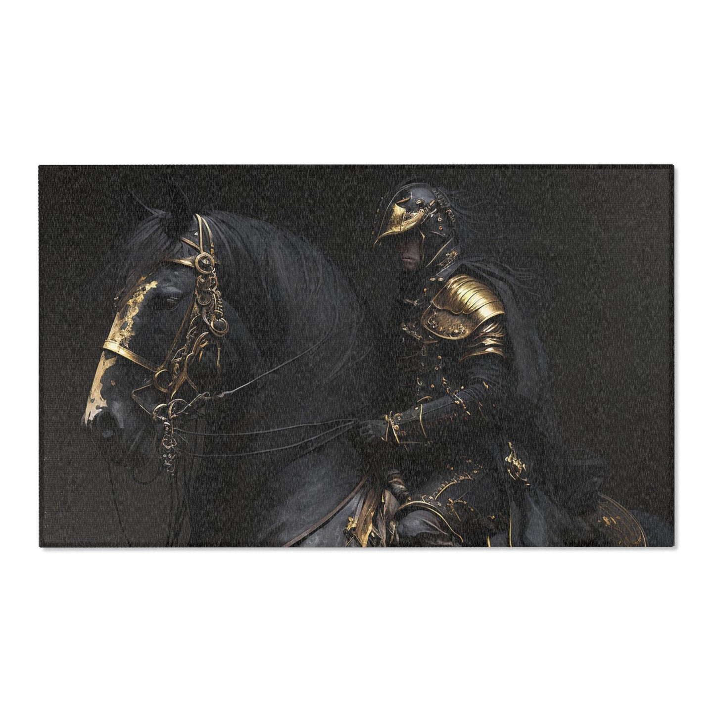 Black & Gold Knight Area Rugs