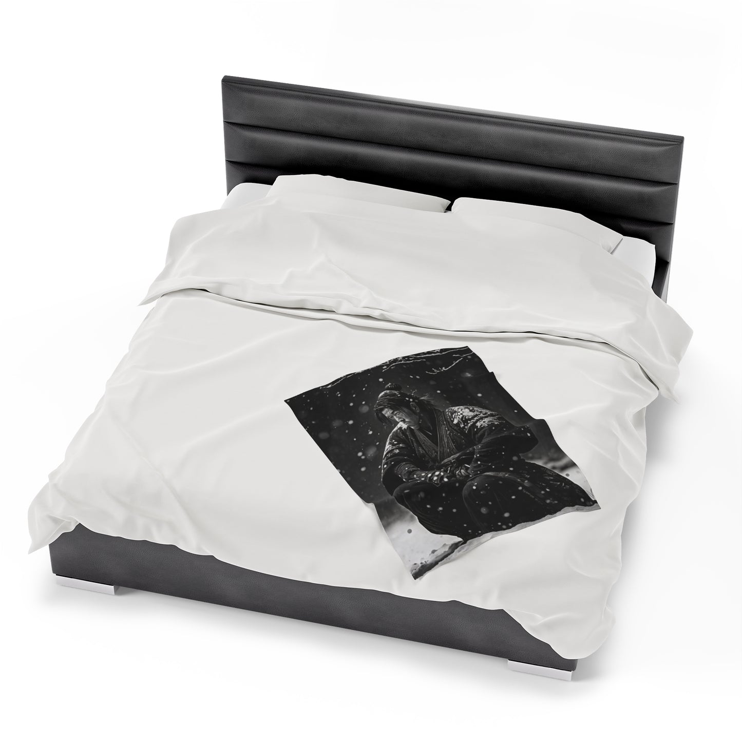 Stoic Samurai Velveteen Plush Blanket