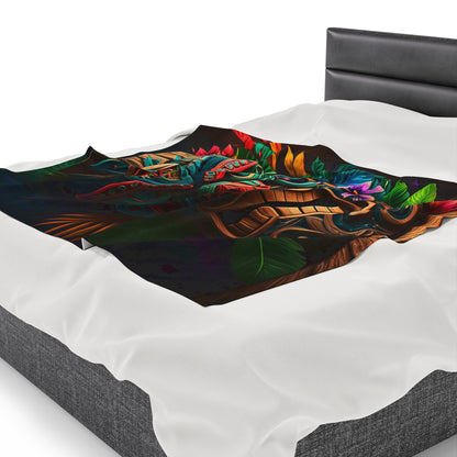 Tiki Idol Velveteen Plush Blanket