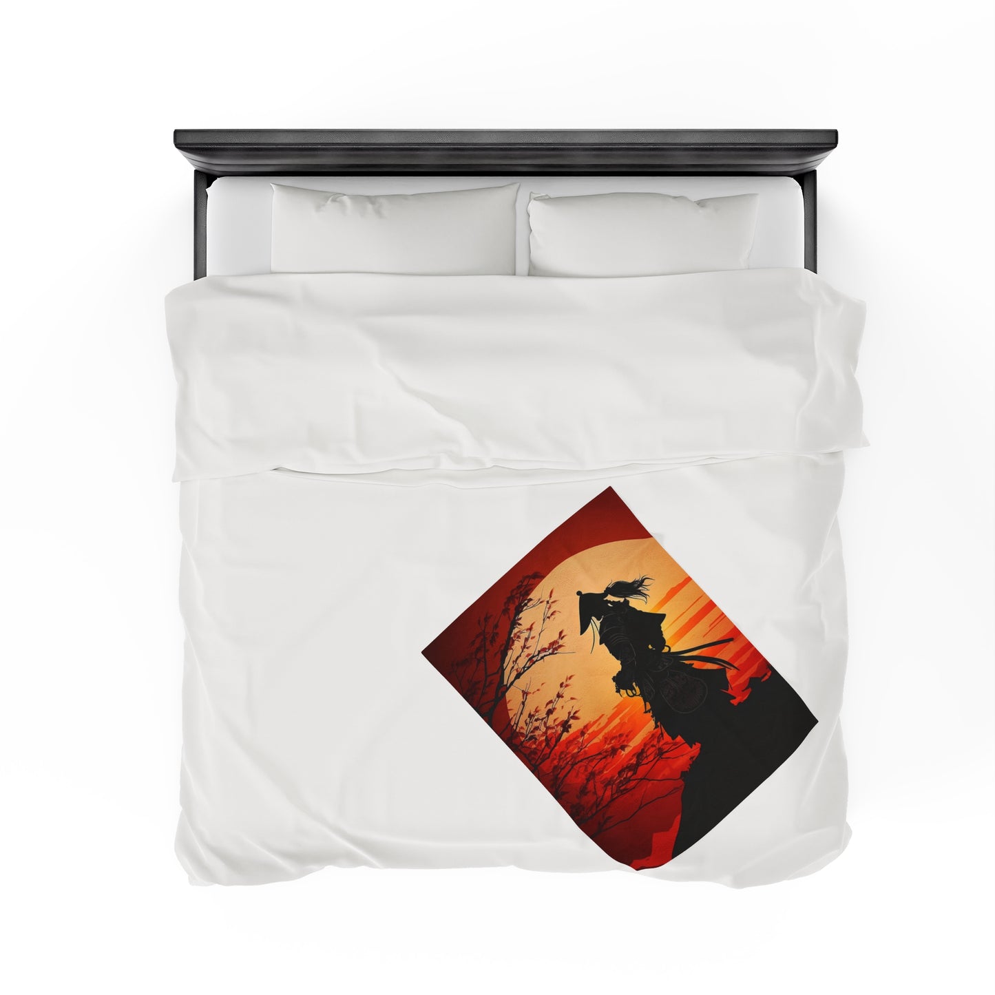 Mountain Sunset Velveteen Plush Blanket