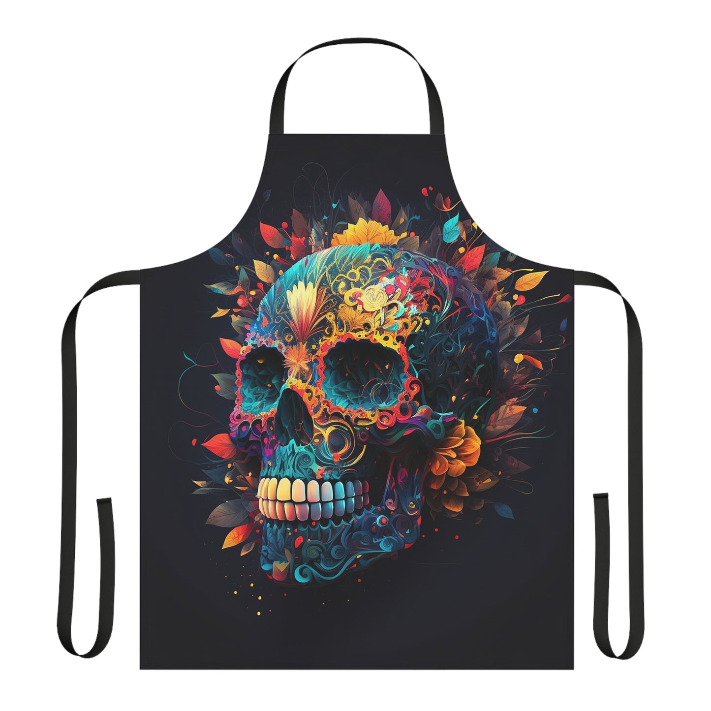 Blue Sugar Skull Apron (AOP)