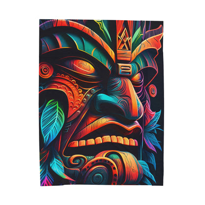 Stoic Tiki Velveteen Plush Blanket