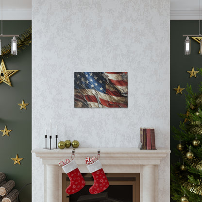 American Flag Distressed Canvas Gallery Wraps