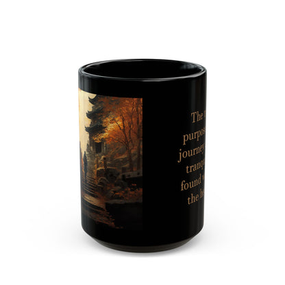 Autumn Journey Black Coffee Mug