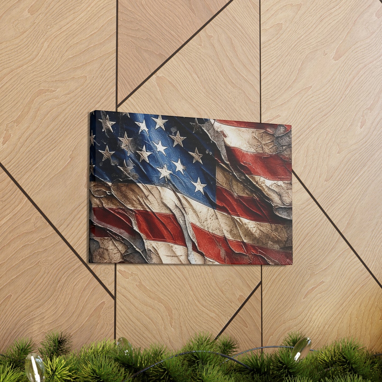 American Flag Distressed Canvas Gallery Wraps