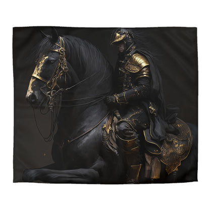 Black & Gold Knight Microfiber Duvet Cover