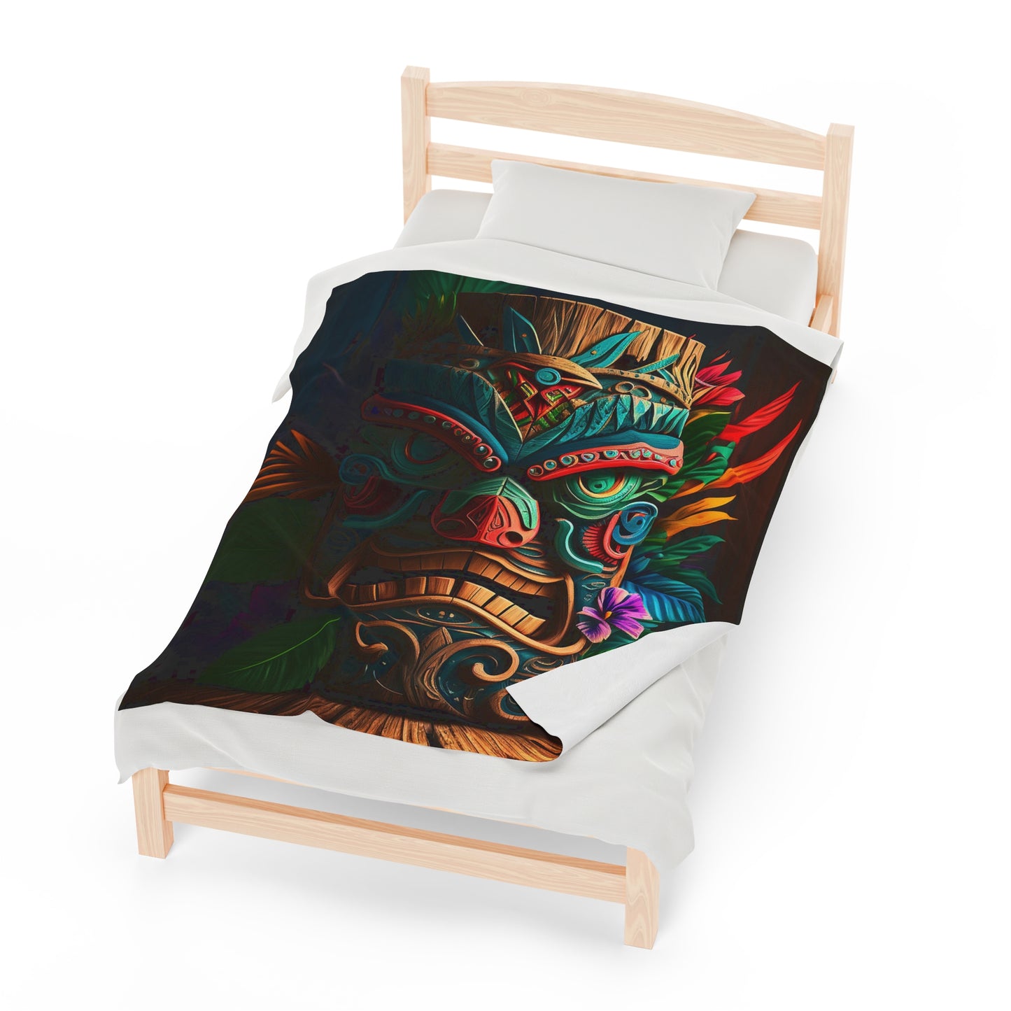 Tiki Idol Velveteen Plush Blanket