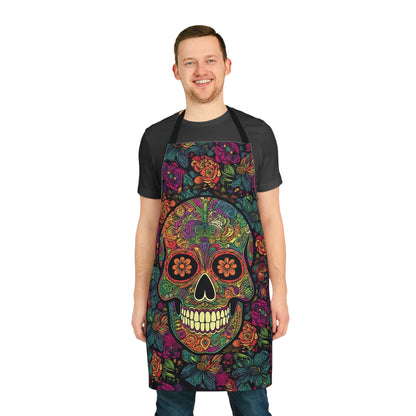 Retro Sugar Skull Apron