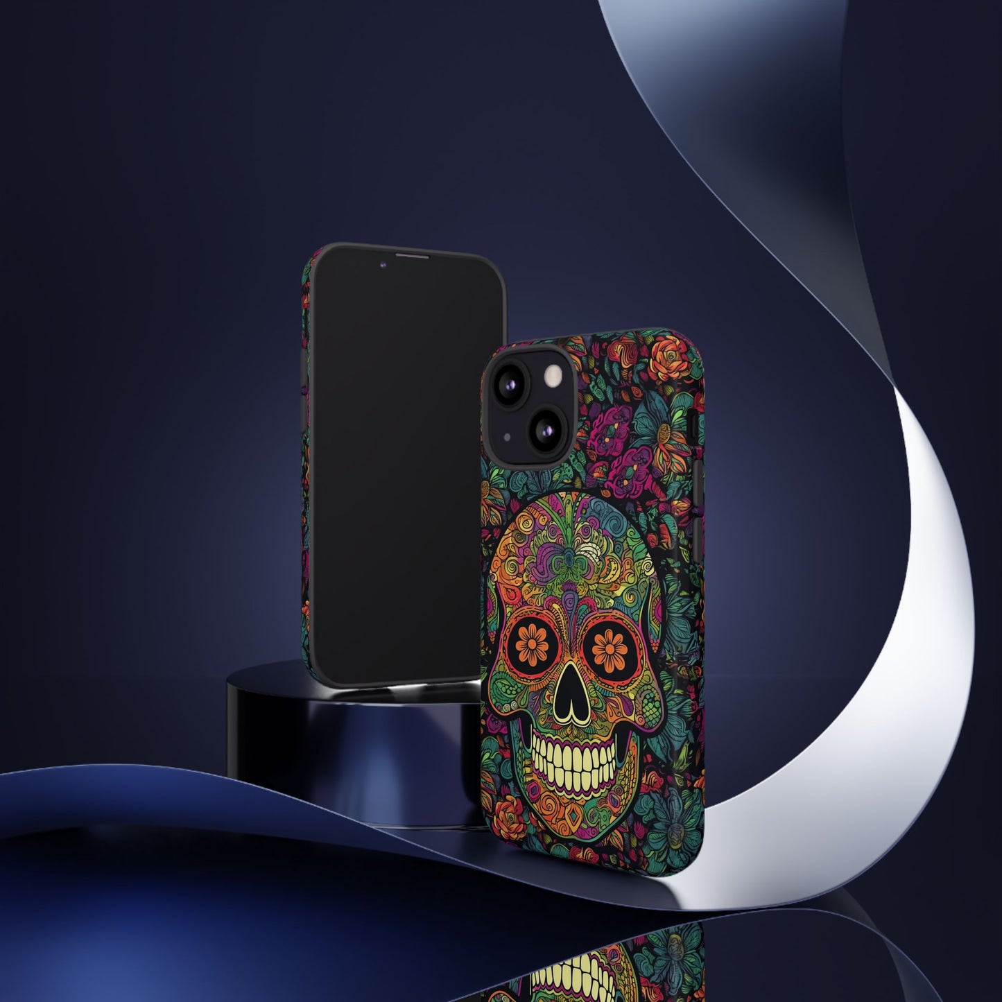 Retro Sugar Skull Tough Cases