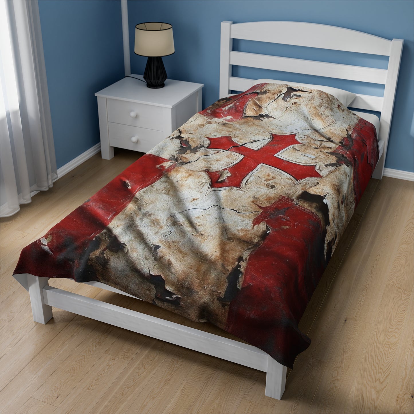 Templar Flag Velveteen Plush Blanket