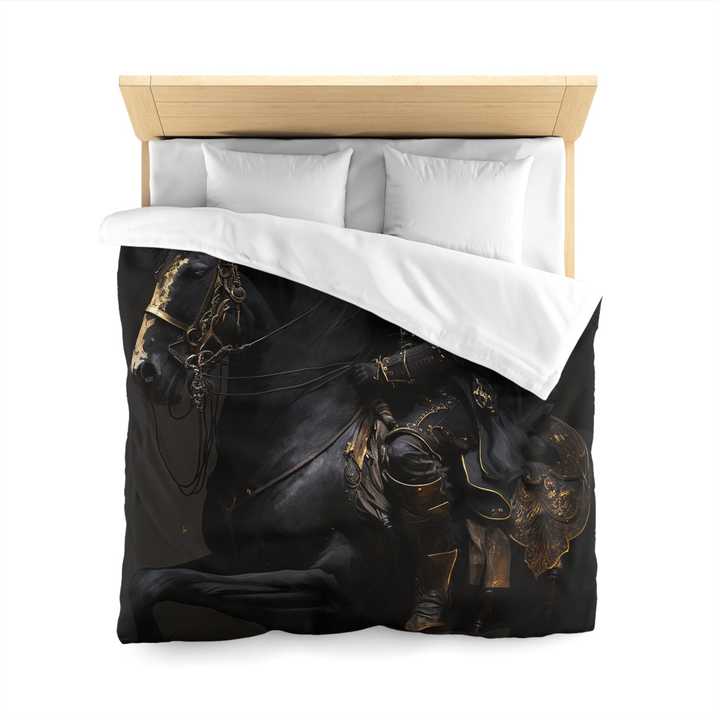 Black & Gold Knight Microfiber Duvet Cover