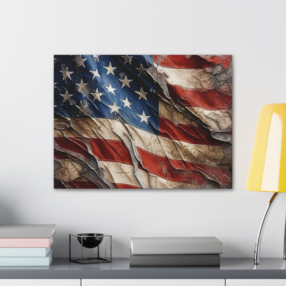 American Flag Distressed Canvas Gallery Wraps