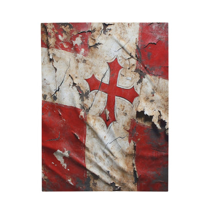 Templar Flag Velveteen Plush Blanket