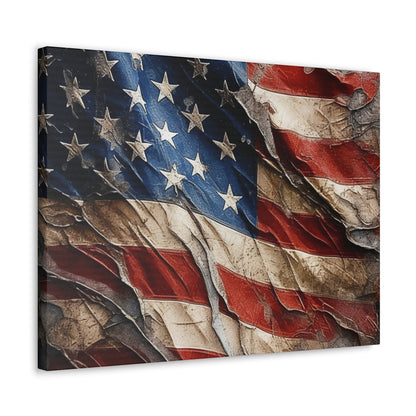 American Flag Distressed Canvas Gallery Wraps