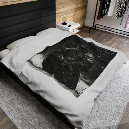 Stoic Samurai Velveteen Plush Blanket