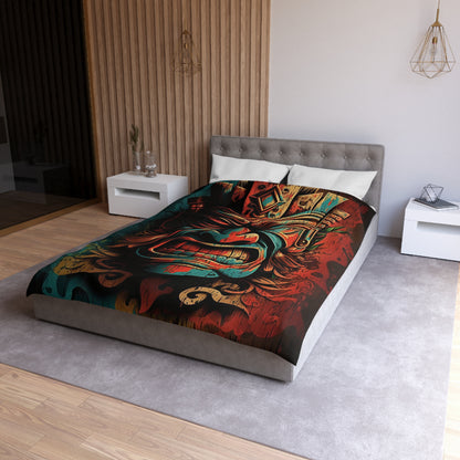 Angry Tiki Microfiber Duvet Cover