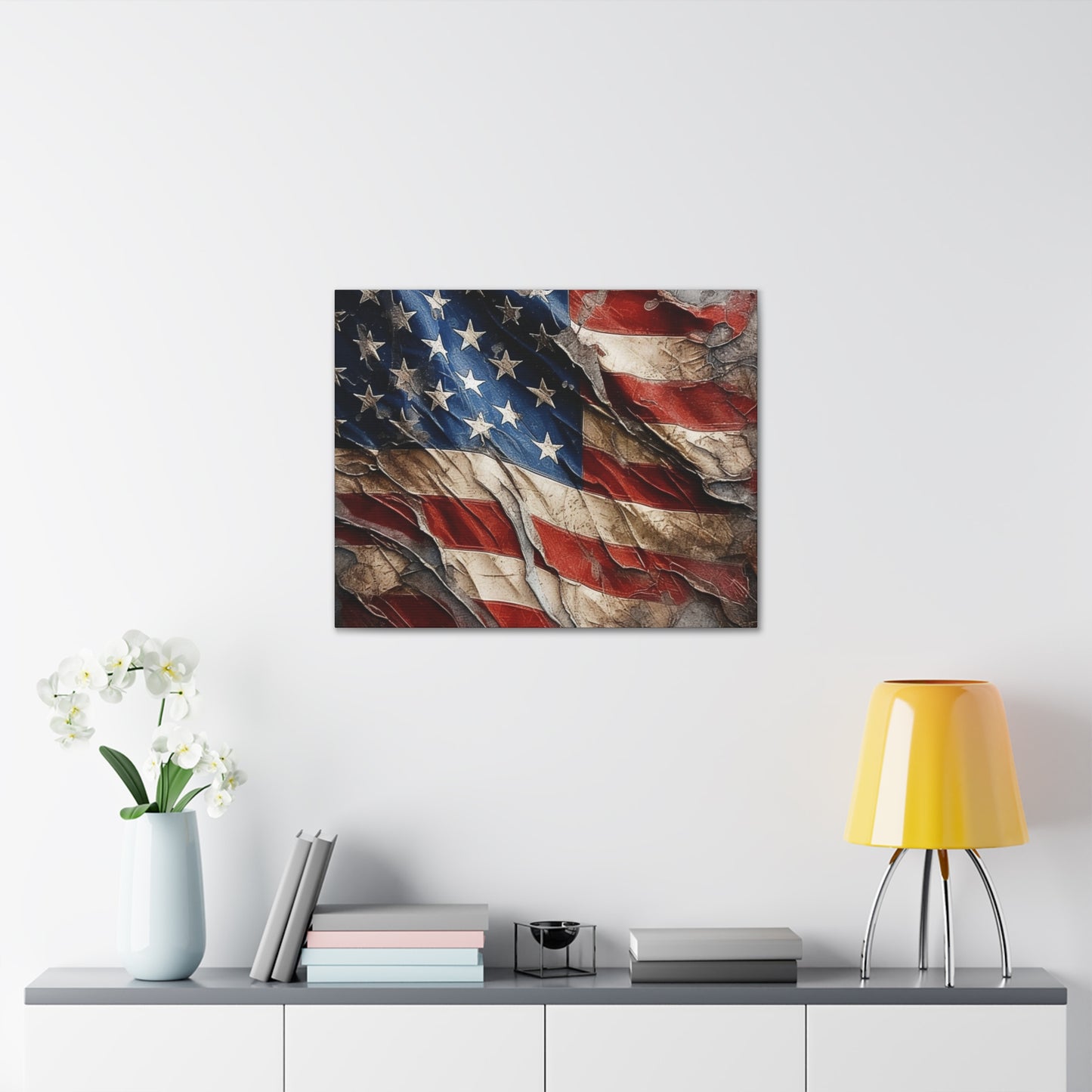 American Flag Distressed Canvas Gallery Wraps