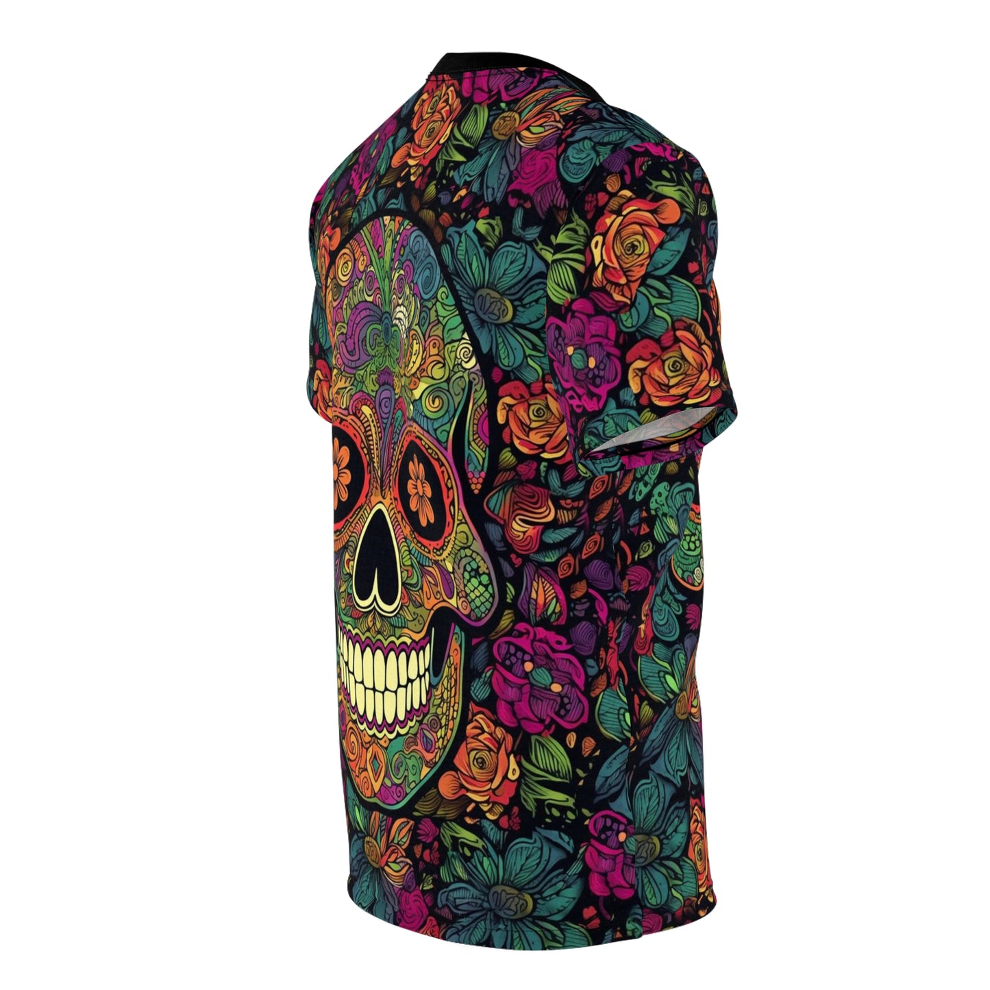 Retro Sugar Skull Unisex Cut & Sew Tee