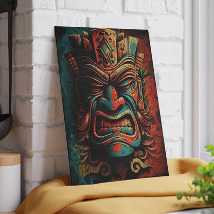 Angry Tiki Glass Cutting Board