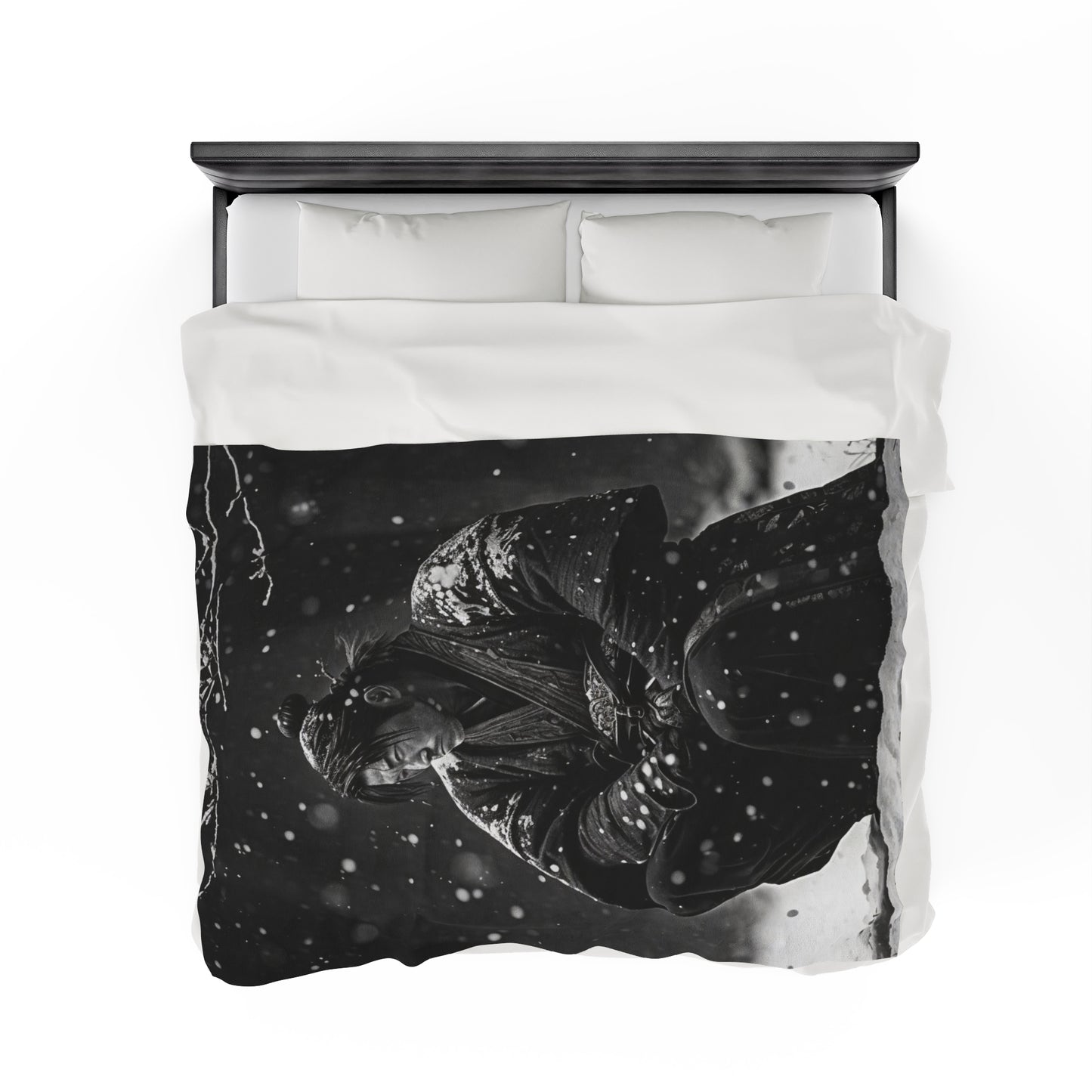 Stoic Samurai Velveteen Plush Blanket