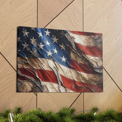 American Flag Distressed Canvas Gallery Wraps