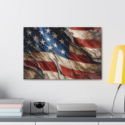 American Flag Distressed Canvas Gallery Wraps