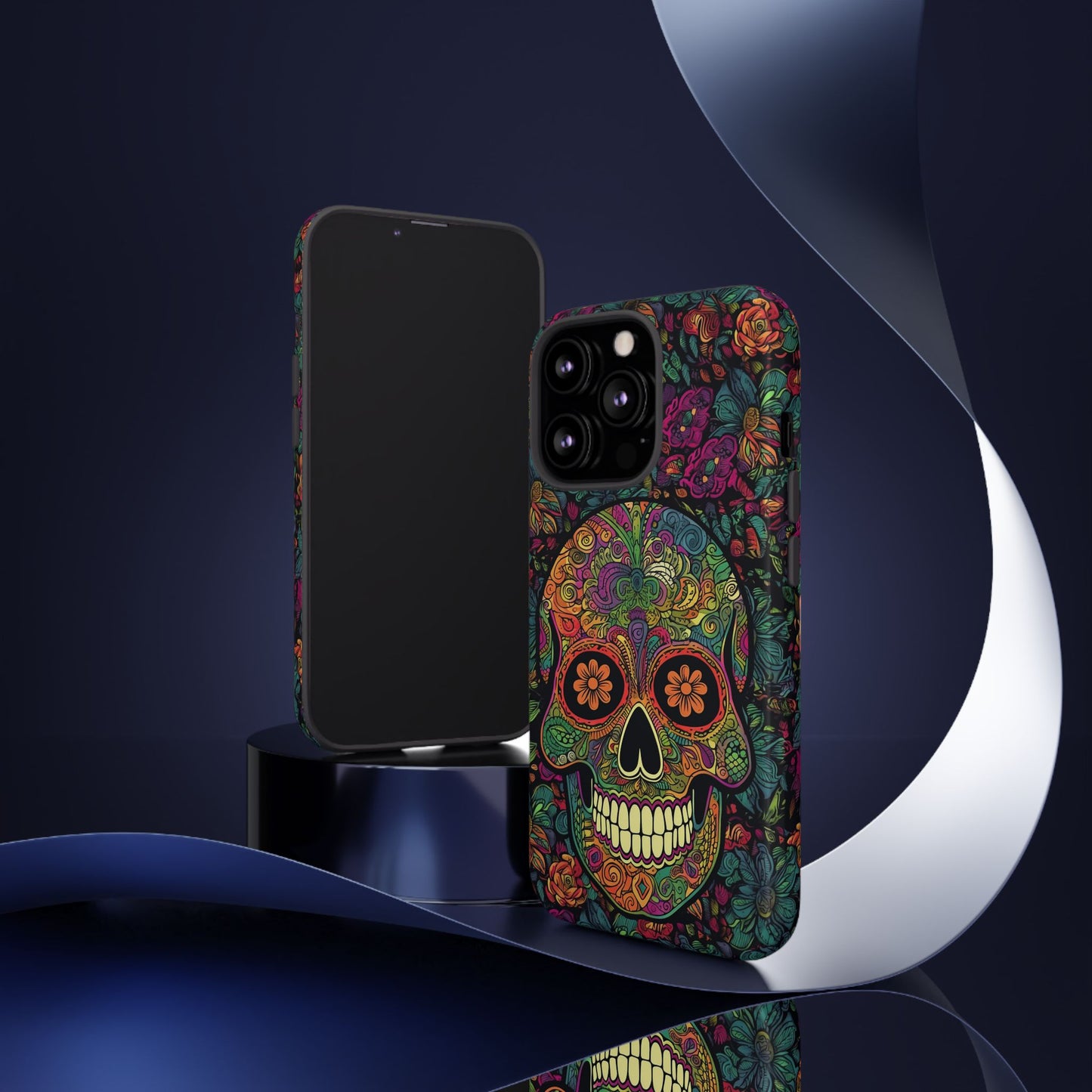 Retro Sugar Skull Tough Cases