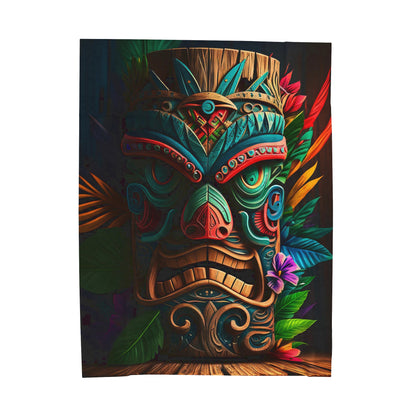 Tiki Idol Velveteen Plush Blanket