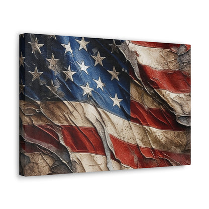 American Flag Distressed Canvas Gallery Wraps