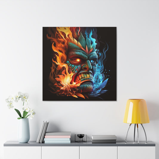 Smoke & Flame Tiki Canvas Gallery Wraps