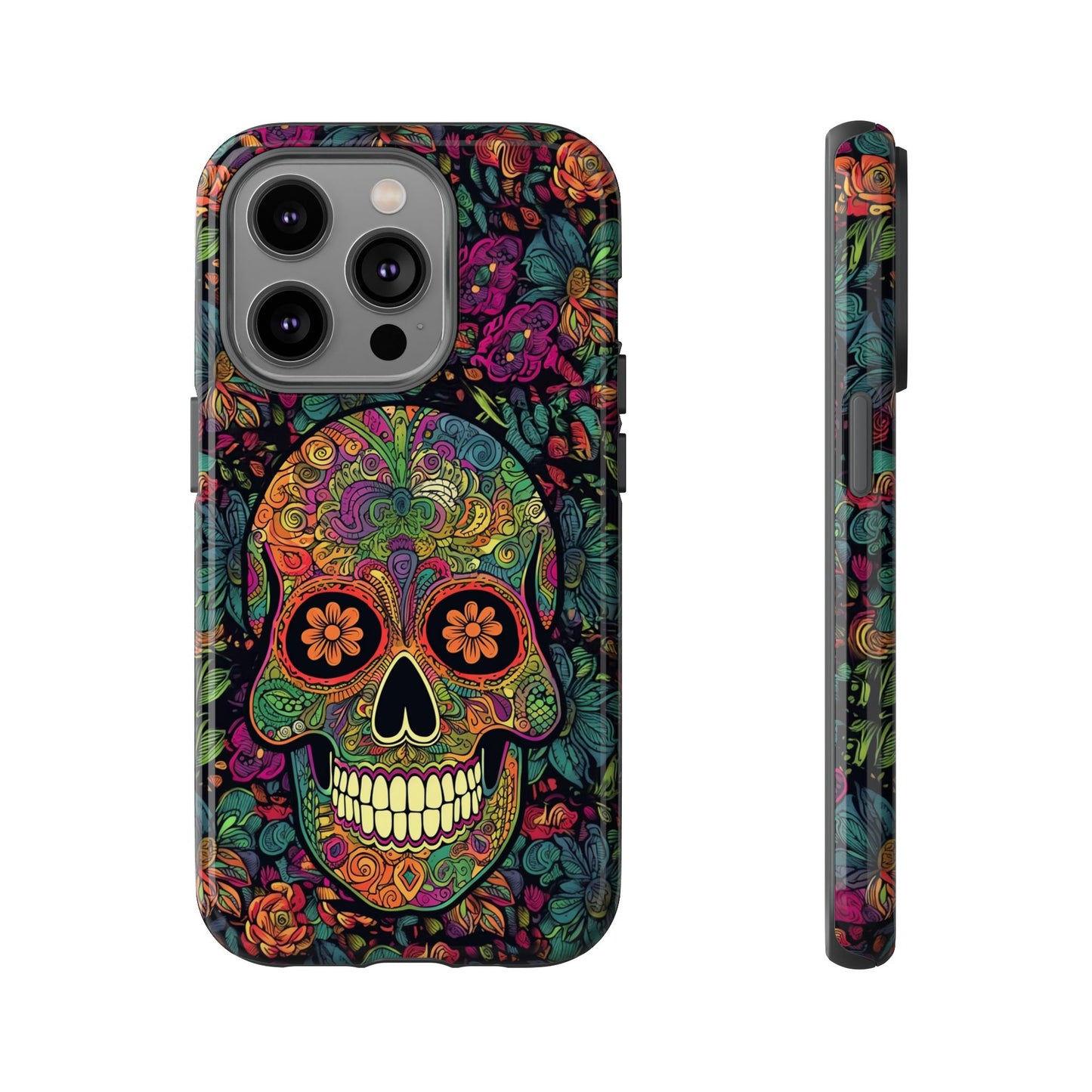 Retro Sugar Skull Tough Cases