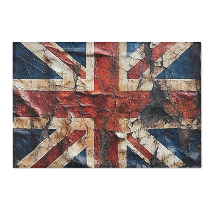 British Union Jack Tattered Area Rugs